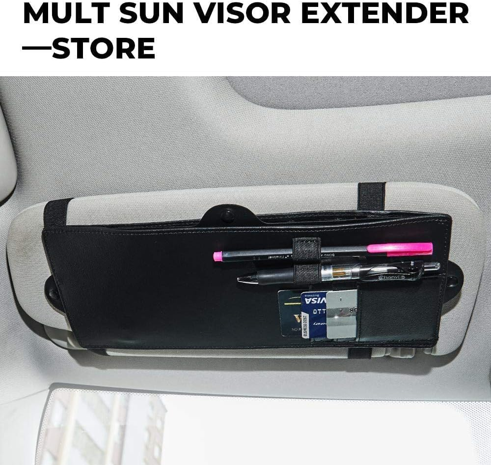 Joytutus Car Sun Visor Sunshade Extender, Adjustable Sun Visor Protects from Anti-Glare, UV Rays Blocker Window Sun Visor Windshield Sunshade Extender for Car SUV image number 2