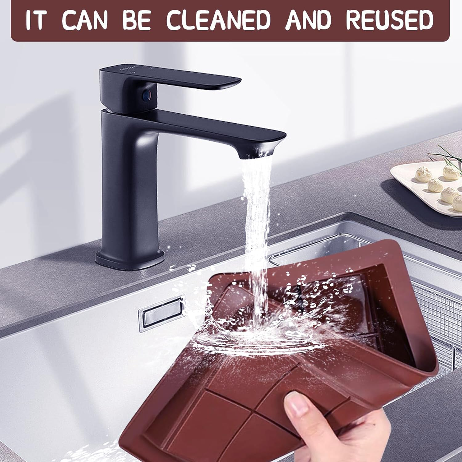 Xinghonyac 3 Pcs Deep Chocolate Bar Mold, 10 Grids Chocolate Moulds, Silicone Chocolate Bar Moulds, Non-Stick Chocolate Candy Bar Mold, Kitchen Baking Mould for DIY Chocolate, Candies, Cakes, Jelly image number 1