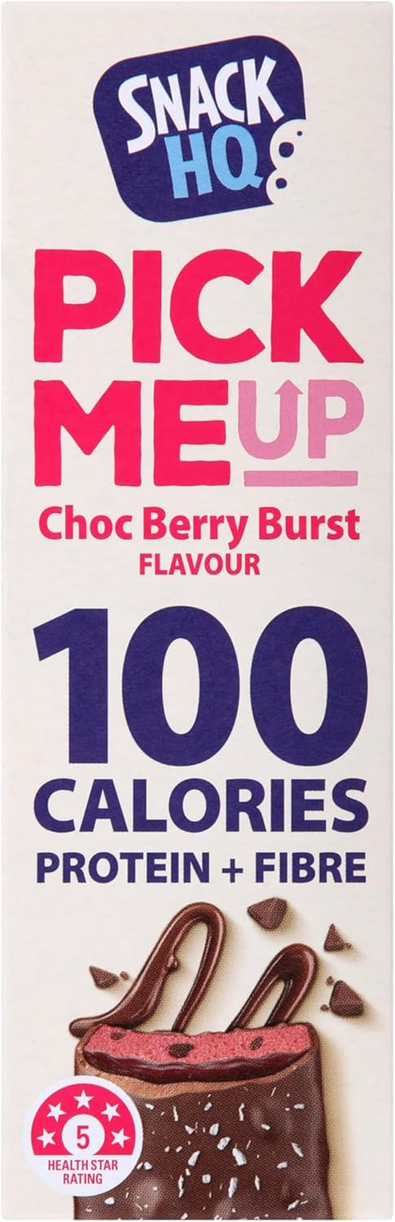 Pick Me up Choc Berry Burst 8G Protein Bar, Healthy Snacks, High Fibre Protein Bars, Low Sugar Protein Snacks for On-The-Go Energy image number 4