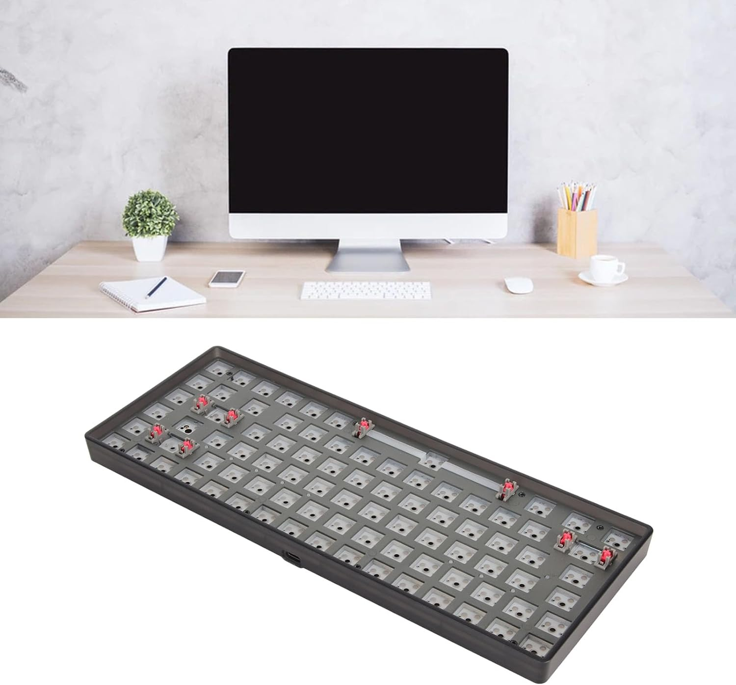 75% Keyboard Kit, Hot-Swappable Bluetooth 5.0 2.4G Type C Tri-Mode Wireless Mechanical Keyboard PCB Mounting Plate Kit, Customized Keyboard Kit, Gifts image number 5