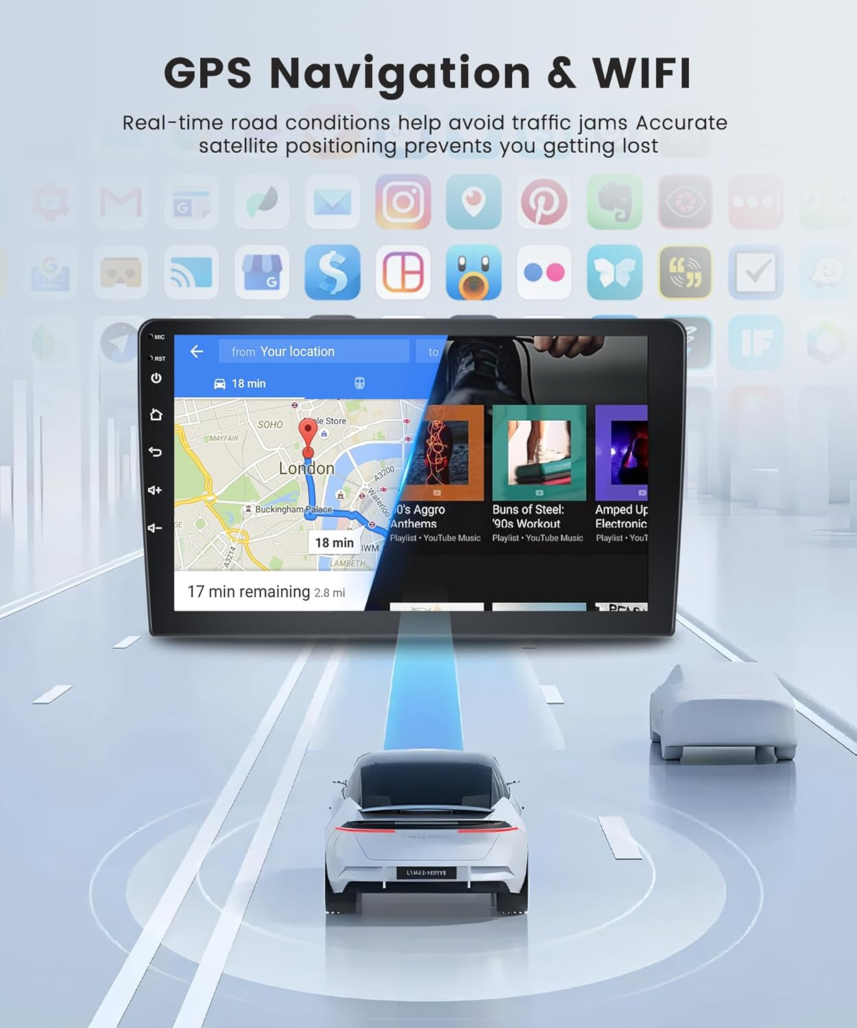 2G+64G for Subaru Forester Impreza WRX 2008-2012, Rimoody Android Car Stereo Radio Carplay Android Auto Mirror Link GPS Wifi EQ 10.1 Inch Touch Screen Bluetooth FM/RDS Backup Camera