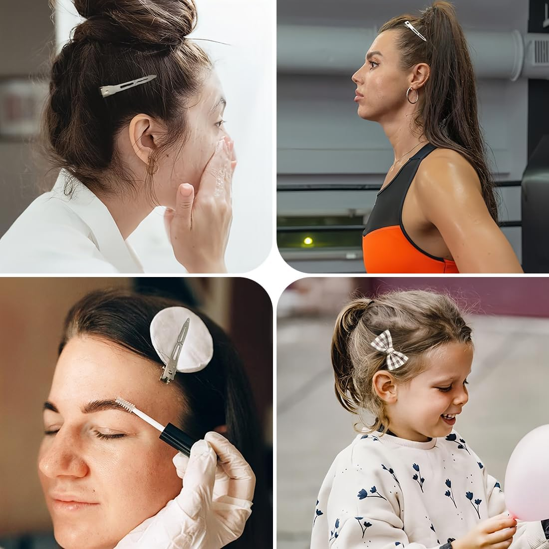 Pack of 50 Entebill Hair Clips Silver Hair Clips 5.5 Cm Hair Clips Hairdressing Alligator Clips Metal Hair Clips for Hair Clips Women'S Clips Hairdressing Salon Girls Hair Styling DIY image number 2