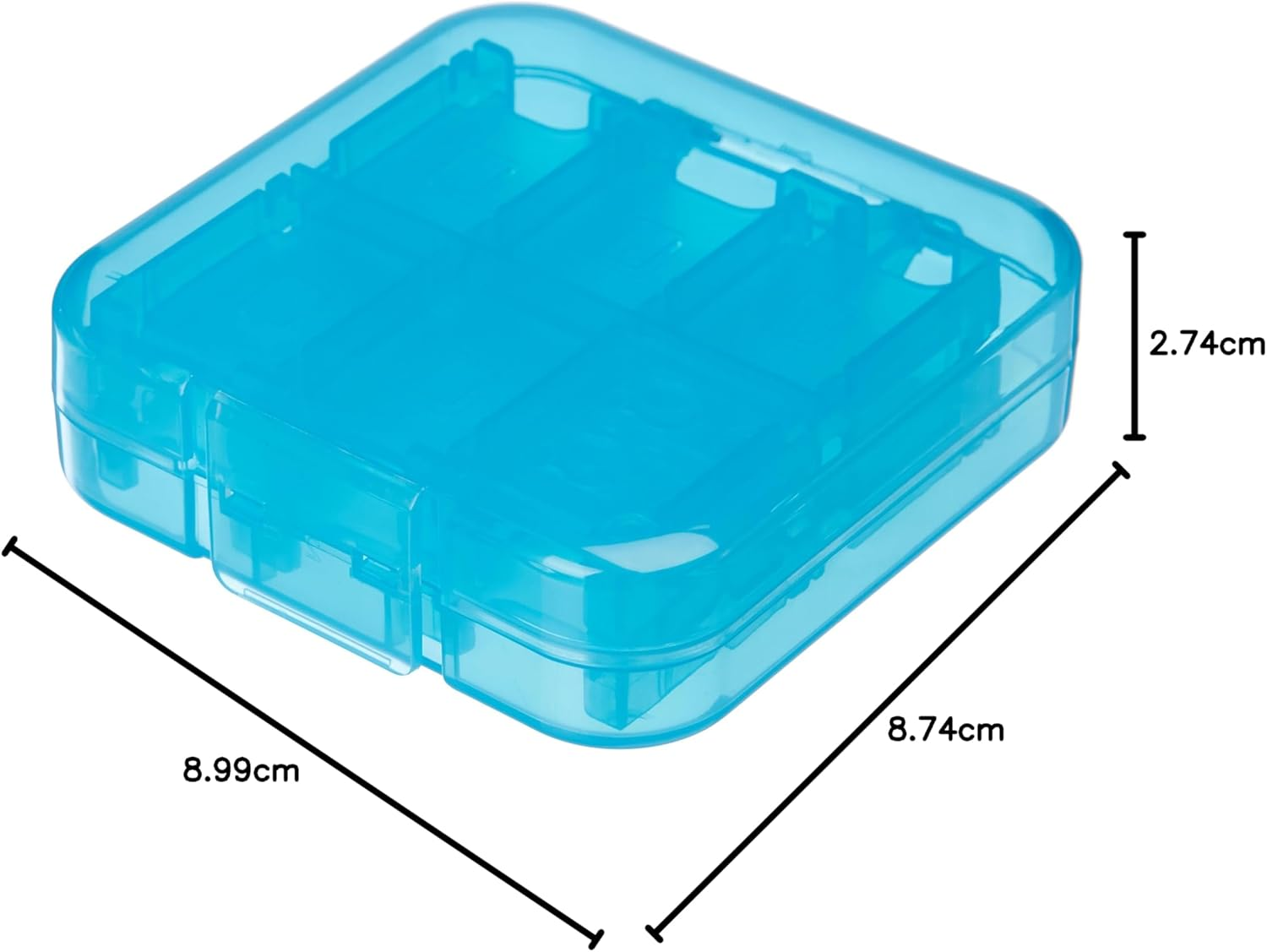 Amazon Basics Game Storage Case for 24 Nintendo Switch Games - 3.4 X 3.4 X 1 Inches, Blue image number 4