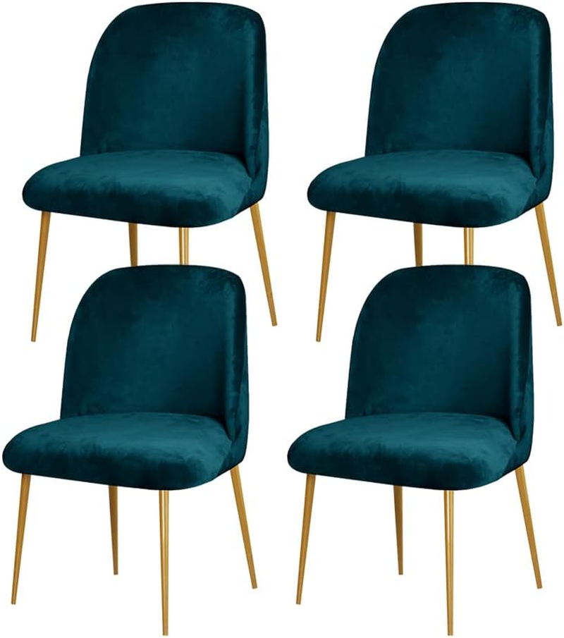 GAWEKIQE Curved Short Back Smoky Gray Armless Accent Chair Slipcover Velvet Upholstered Side Dining Room Chair Cover for Home Decor Living Room Ceremony Set of 4