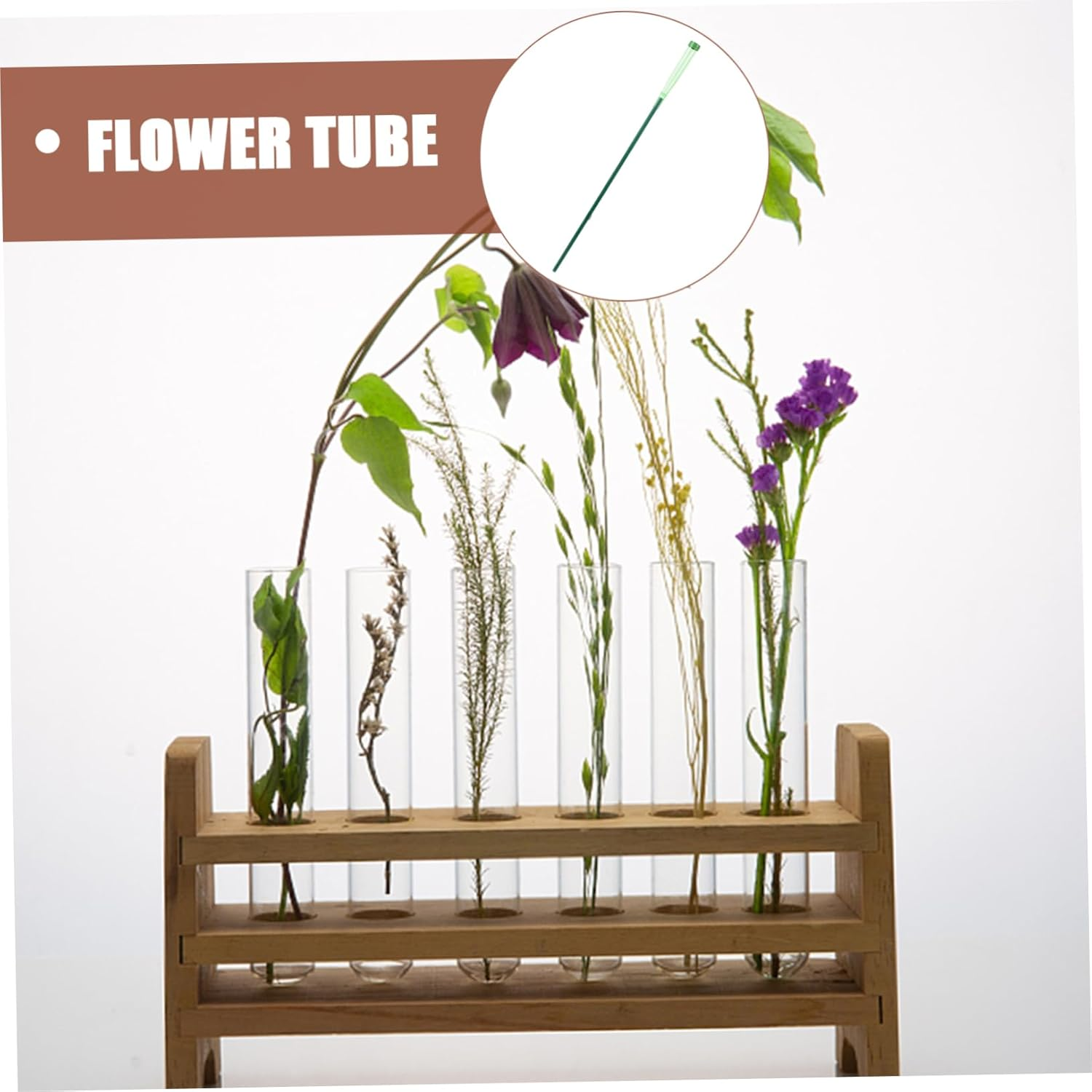 5Sets Flower Water Tubes for Fresh Flowers Culture Tubes Floral Water Vials Plastic Vials Arrangement Tools image number 4