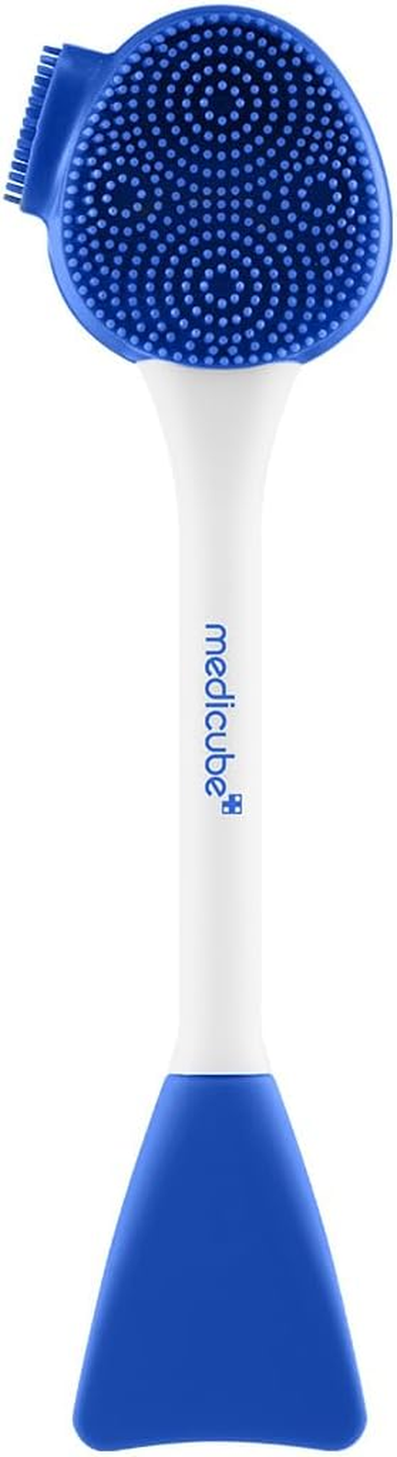 Medicube 4-In-1 Silicone Jelly Brush for Deep Pore Cleansing, Face Mask Application & Gentle Face Massage | Kbeauty Skincare Tool | Blue, Silicone, 1 Piece