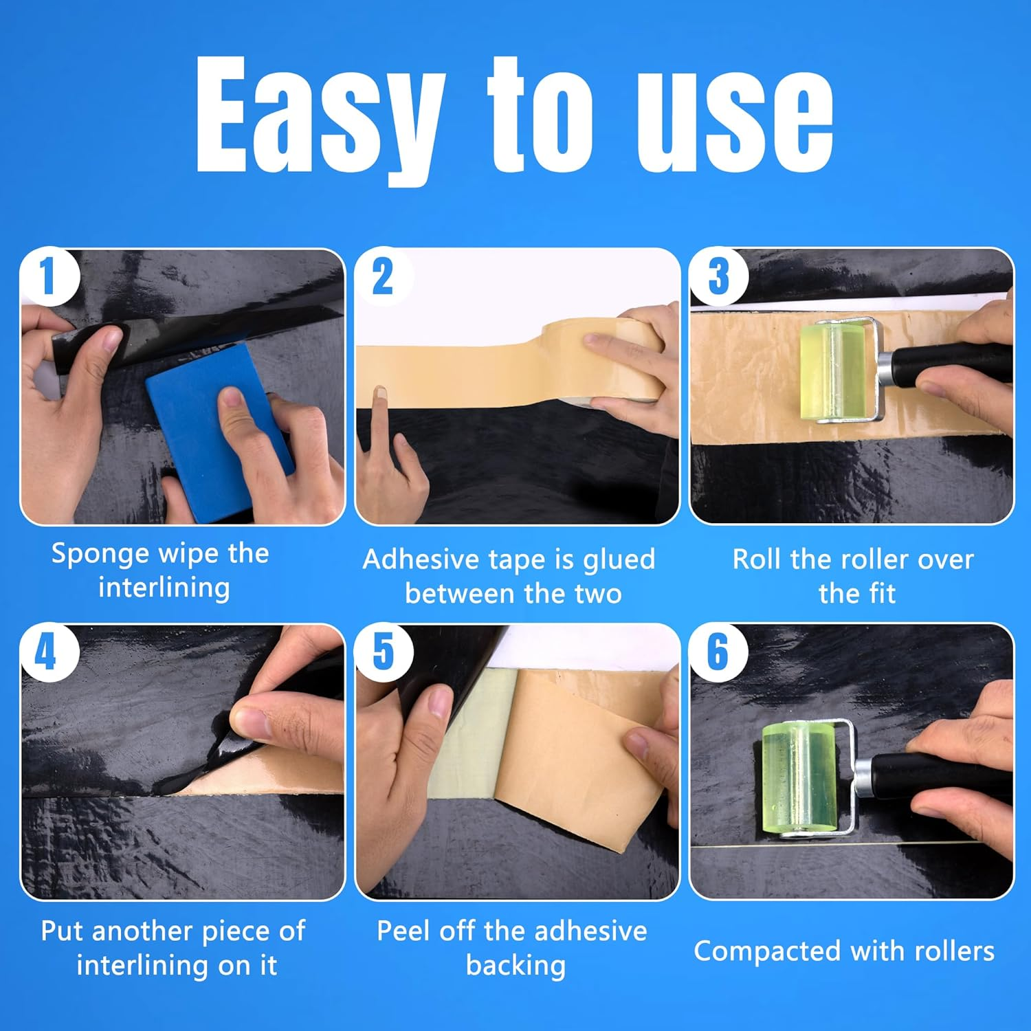 Adnee 50'X 3" Pond Liner Seam Tape-Double Sided Self Adhesive Butyl Pond Liner Tape-Waterproof Pond Seam Tape for EPDM Pond Liner Garden Cover Patch Repair image number 6