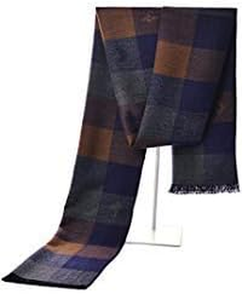 Mens Winter Cashmere Scarf - Ohayomi Fashion Formal Soft Scarves for Men(35 Colors) - 05-Grey image number 3