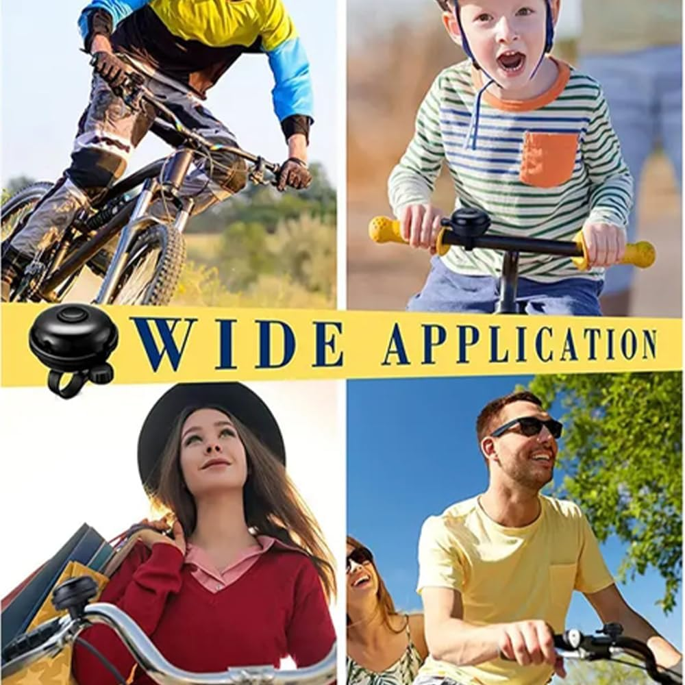 Black Bike Bell, Bicycle Accessories, Kids and Adult Bikes, Easy Installation, Loud Ringing Sound, Anti-Rust and Water Resistant for Mountain Bike, Road Bike image number 5