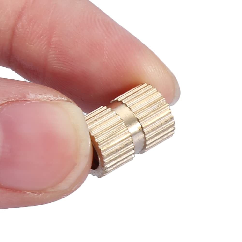 Brass Cylinder KNURLED round Insert Embedded Nuts for Various Projects (M6*12L*8.3MM)