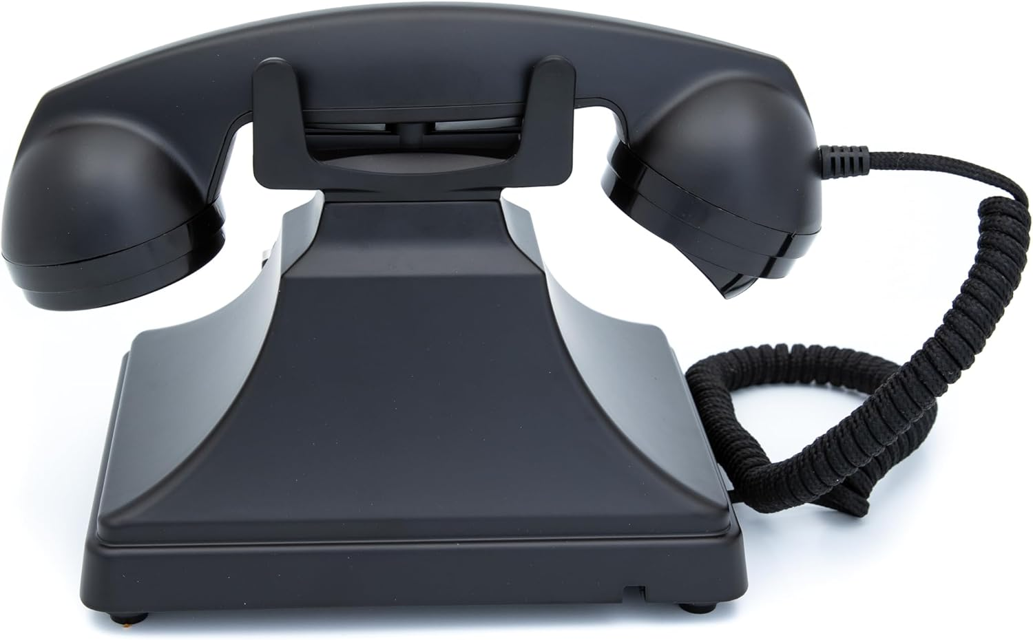 GPO 200 Classic Vintage Phone - Rotary Dial, Cloth Cord, Traditional Bell Ring Tone - Black image number 3