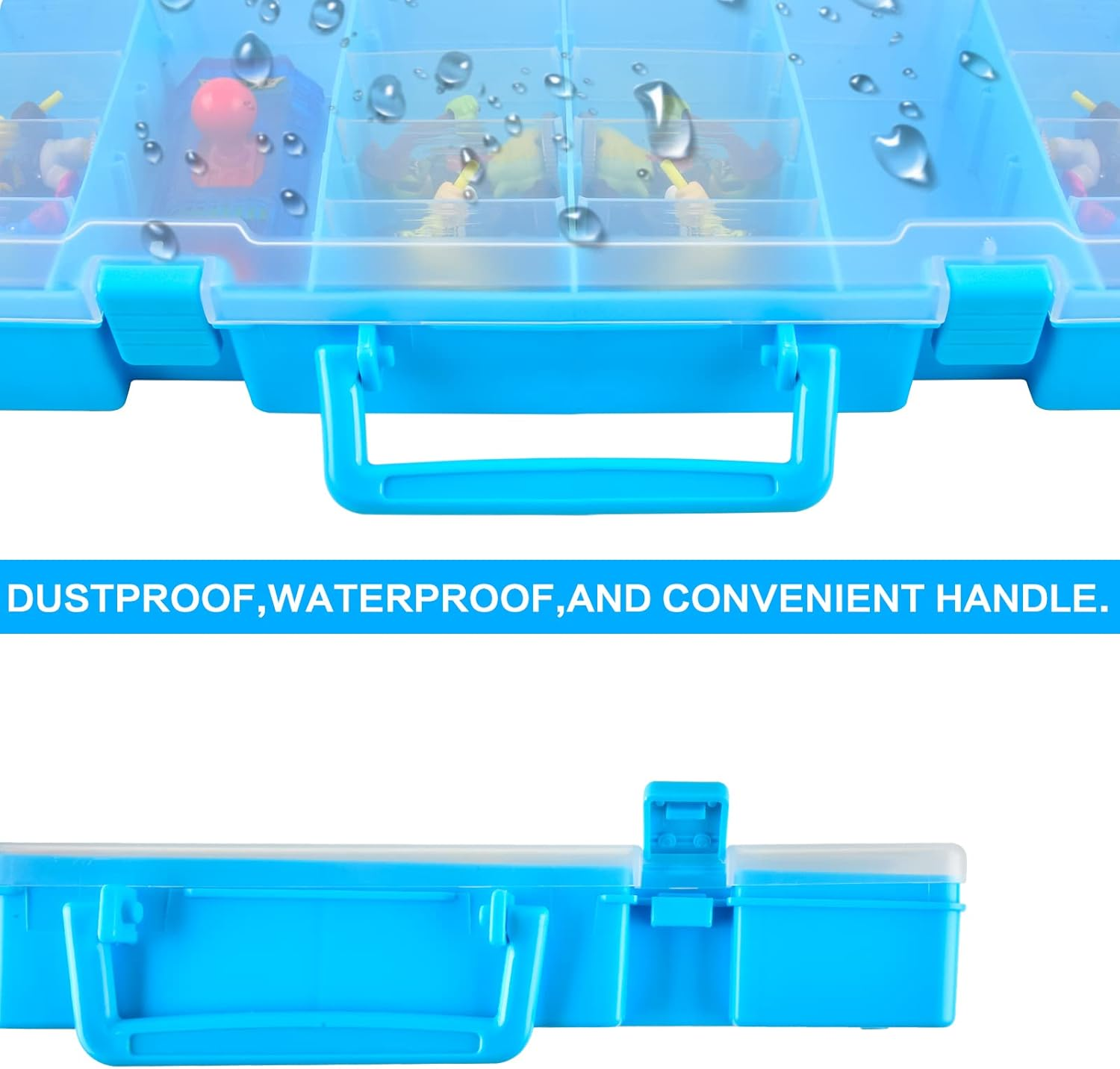 Case Compatible with Akedo Ultimate Arcade Warriors Starter Pack, Toy Storage for Battle Arena Controller & Warrior Collector Mini Battling Action Figures, Holder for Akedo Playset- Blue (Case Only) image number 2