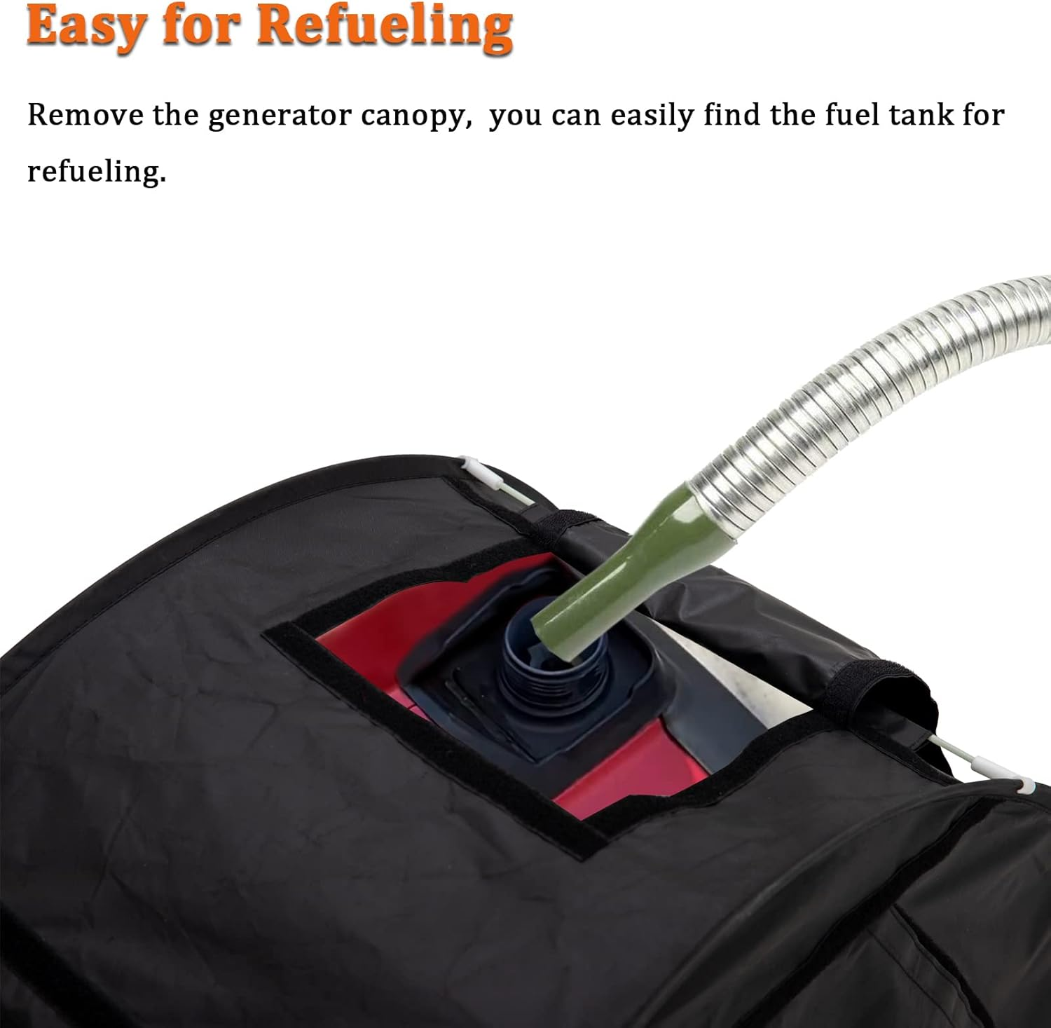 Coverify Generator Cover While Running, Portable Waterproof Generator Storage Cover，All-Weather Protection Generator Tent Cover for Most Universal 1000-5500 Watt Inverter Generator (36*20*23In, Black) image number 3