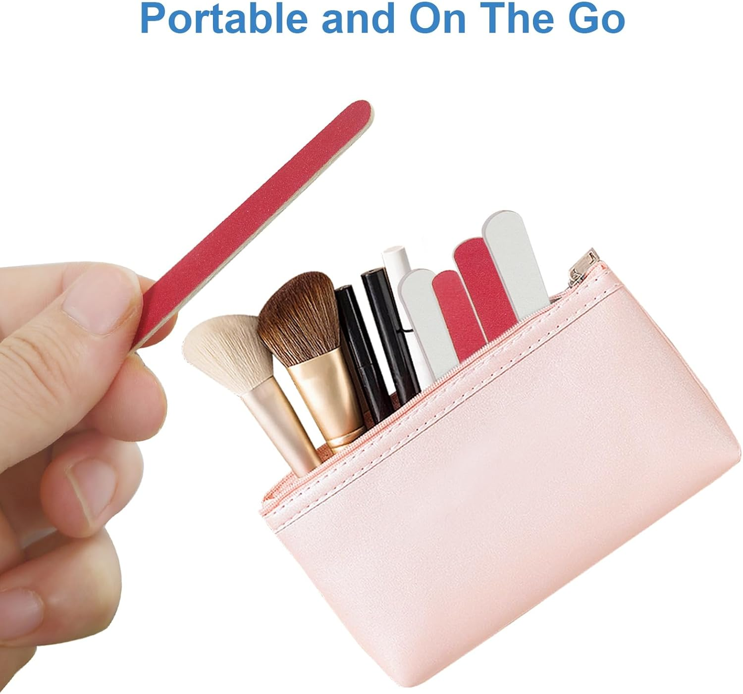 Mini Nail Files (100 Pack), 180/240 Grit Wooden Emery Board Nail File Double Sided Small Wood Emory Fingernail Files for Natural Nails Professional Reusable Manicure Pedicure image number 5