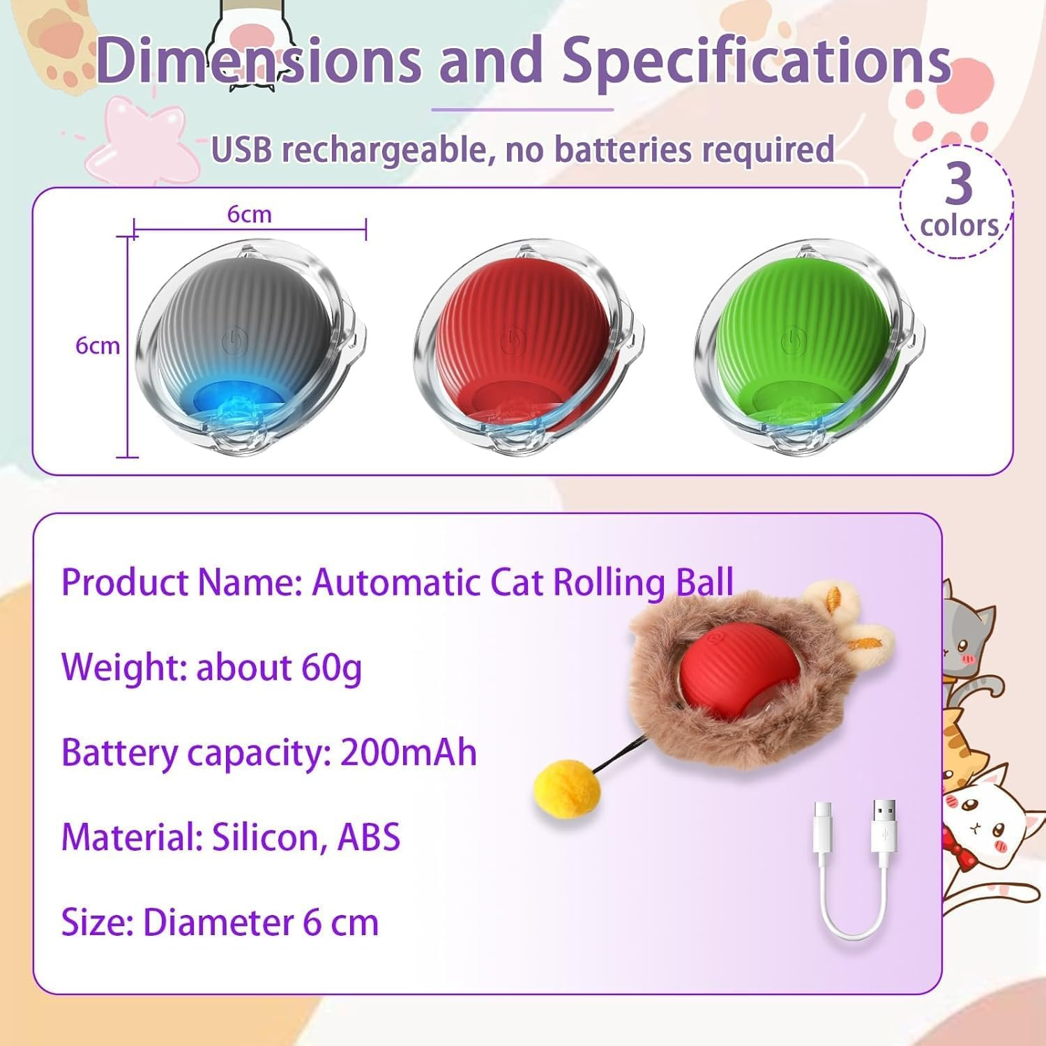 Interactive Dog Ball Toy image number 5