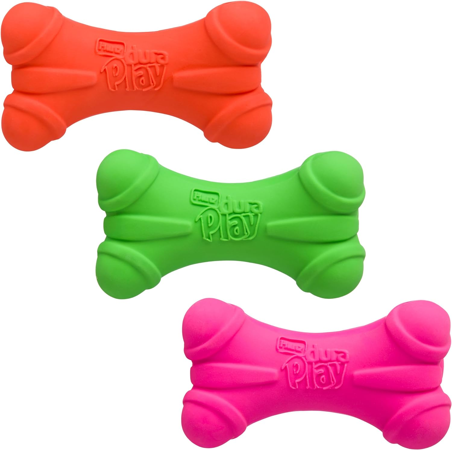 Hartz Dura Play Bacon Scented Squeak Bone Dog Toy, Multiple Dog Toy Sizes & Pack Sizes image number 4