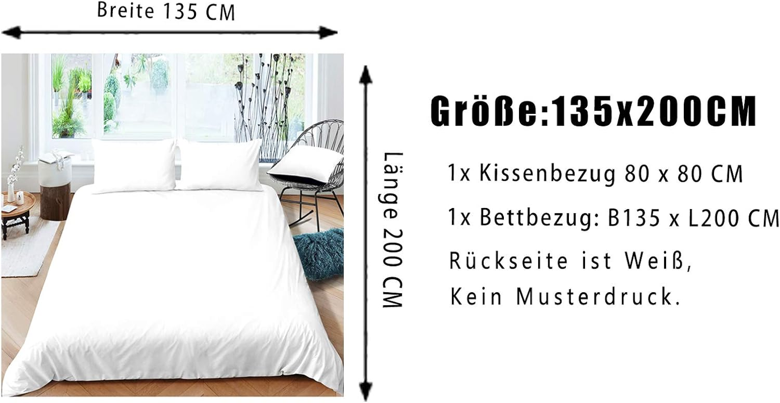 Homemissing Betta Fish Duvet Cover Set, Colourful Siamese Betta Fish Bed Set, Underwater Animal Pattern, Bedding Set, 135 X 200 Cm, for Children, Adults, Aquarium, Life in the Sea, Sea World Room Decoration