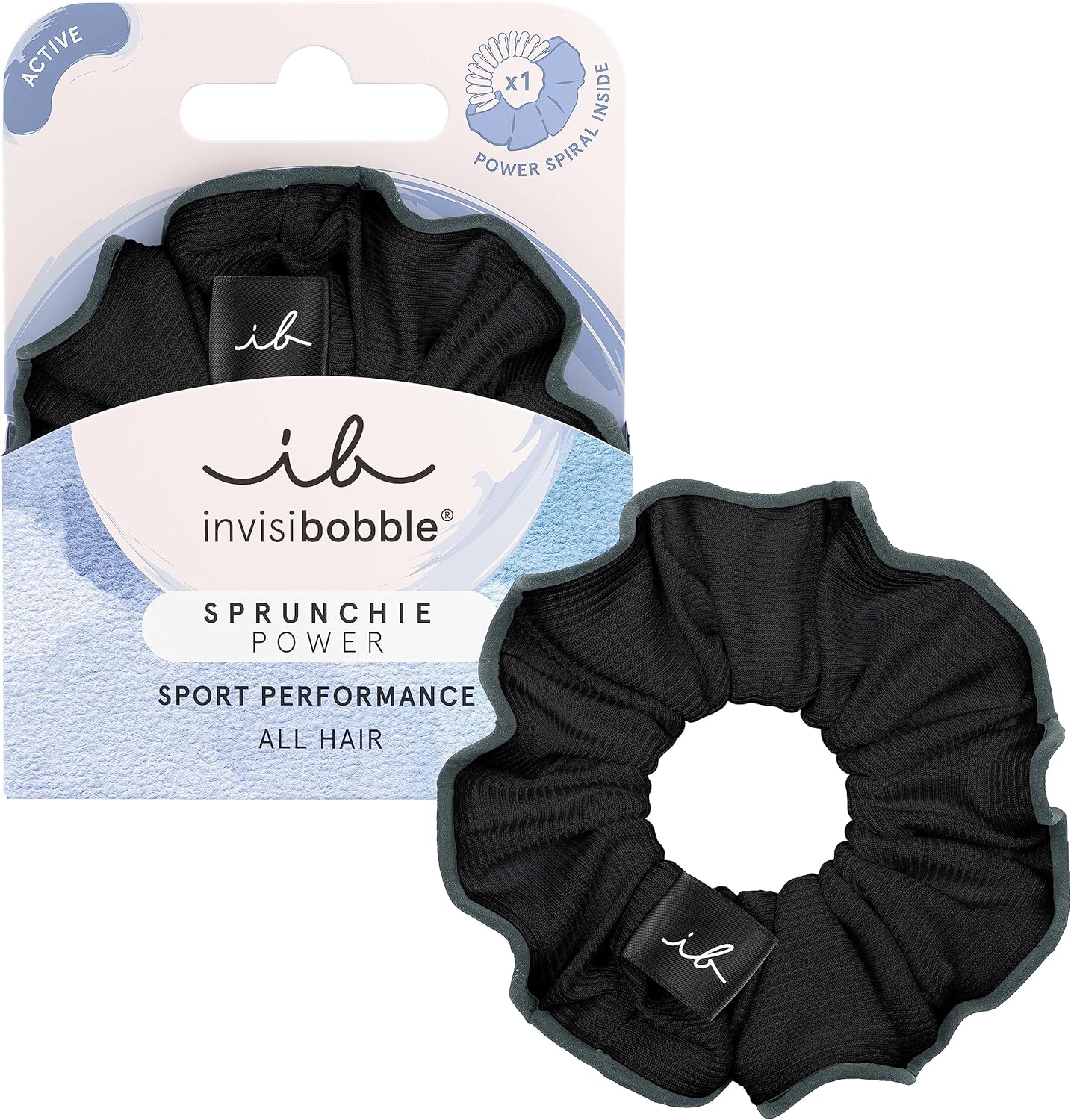 Invisibobble Hair Scrunchie Power Black Panther, Hair Bobbles Strong Hold for Sports, Scrunchies Grey Black, Designed in the Heart of Munich