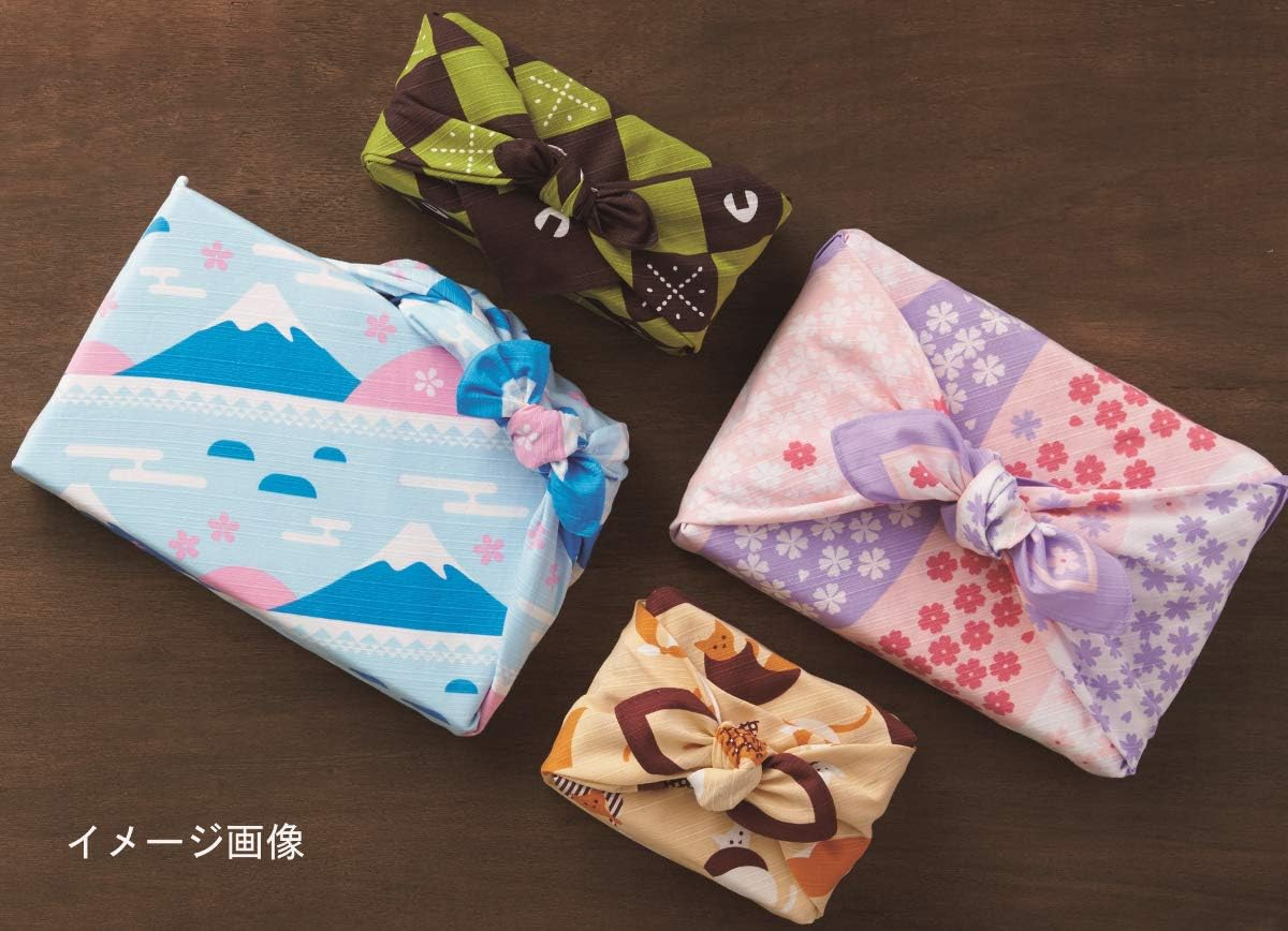 Miyamoto-Towel 30044 Furoshiki Cat Lunch Box, Cloth, Cotton, Okami-San Small Furoshiki, Cat, Approx. 19.7 X 19.7 Inches (50 X 50 Cm) - Boiled image number 2