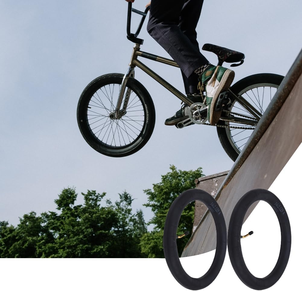 Lwuey 14Inch Bike Inner Tube, Electric Bikes Replacement Tubes Bicycle Inners Tubing Rubber Tool with Angled Valve Stem Inflation Gas Scooters Electrical Mini Mobility Scooters 2 Packs image number 3