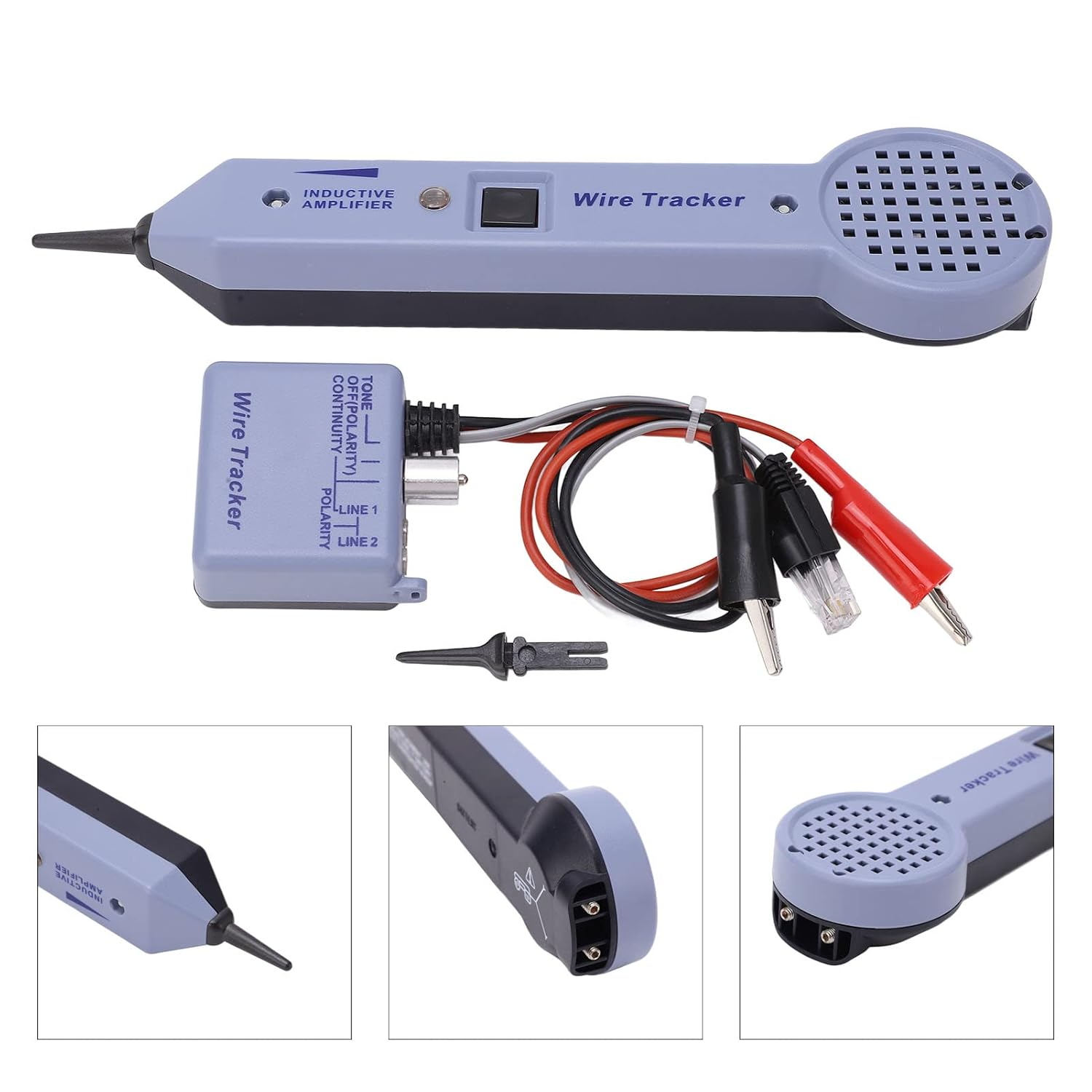 Wire Tracer Tone Generator & Probe, Tone Generator Kit, Wire Tracer Circuit Tester, 200EP, Cable Locator Tester, Multi Tone Cable Test Kits with Inductive Amplifier image number 4