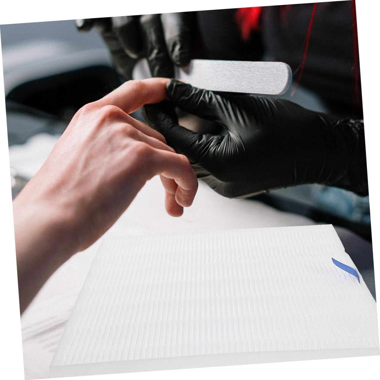 Outanaya Nail Art Vacuum Filter Vacuum Dust Collector Filters Paper Dust Collector Replacement Bags Replacement White Composite Pp image number 3