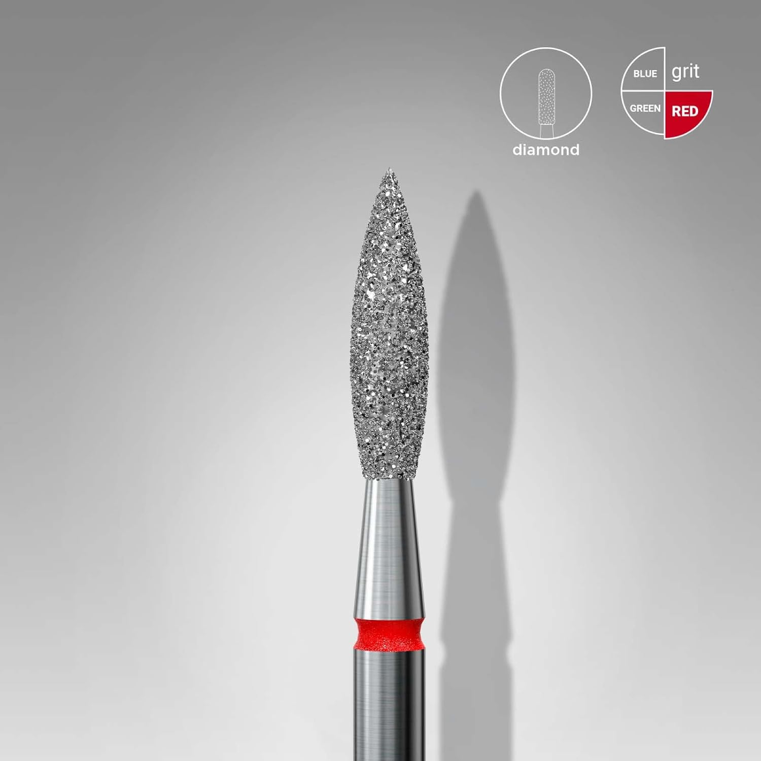 STALEKS PRO - Diamond Bit - Flame (Red Ring) I Attachment for Nail Cutters I Bits for Apparative Manicures and Pedicures I Grinding Attachment for Electric Grinders I Nail Drill Bit (FA10R023/10) image number 3