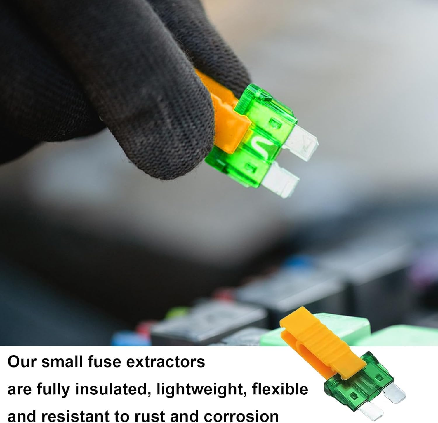 Wzenclave 8Pcs Fuse Puller Pliers Mini Fuse Extractor Pullers Mini Plastic Car Motorcycle Fuse Clip Removal Clip Replacement Tool Universal Automotive Car Puller Insertion and Removal Device image number 2