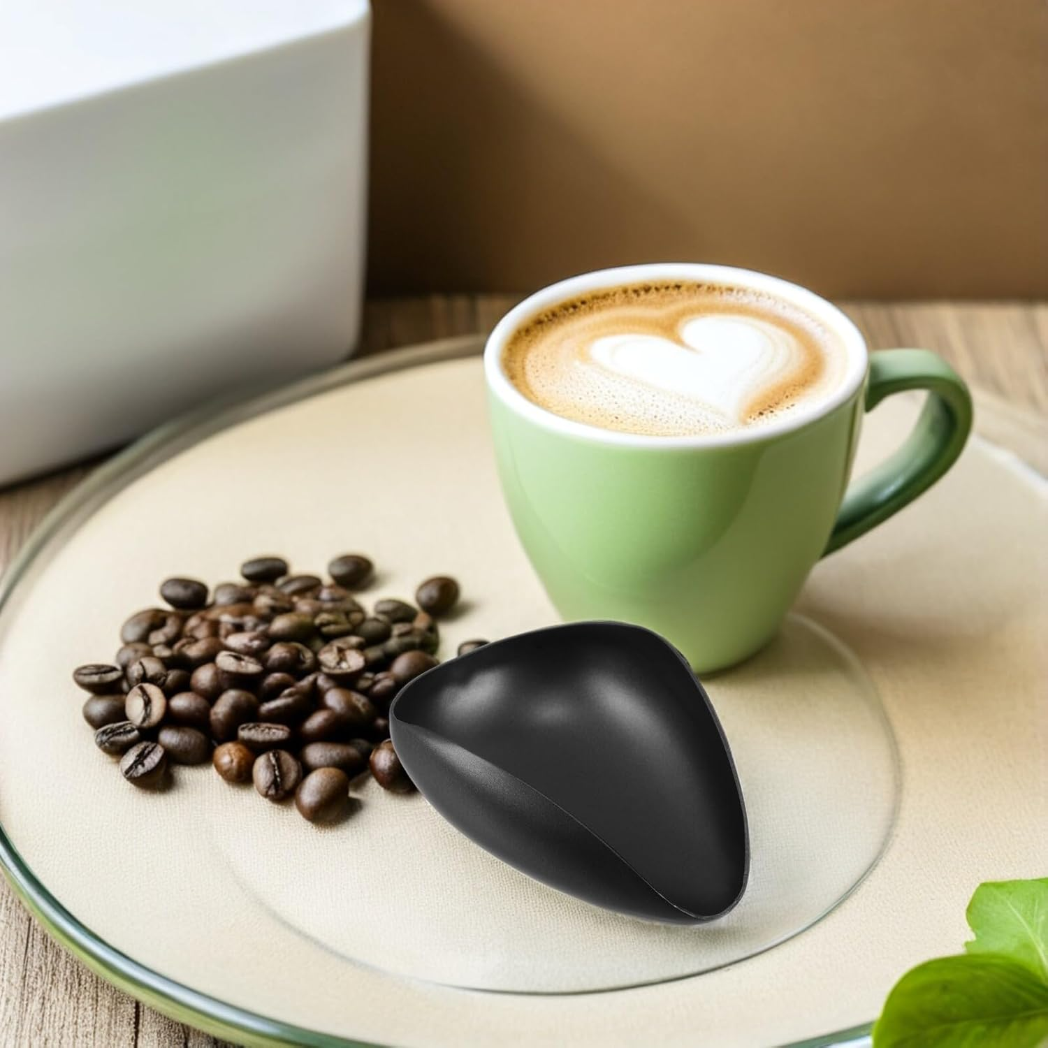 WATIIFUFU Stainless Steel Coffee Bean Weighing Plate Small Measuring Tray for Food Scale Portable Black Dosing Vessel for Chinese Tea Espresso Powder Baking Kitchen Measurement Accessory image number 3