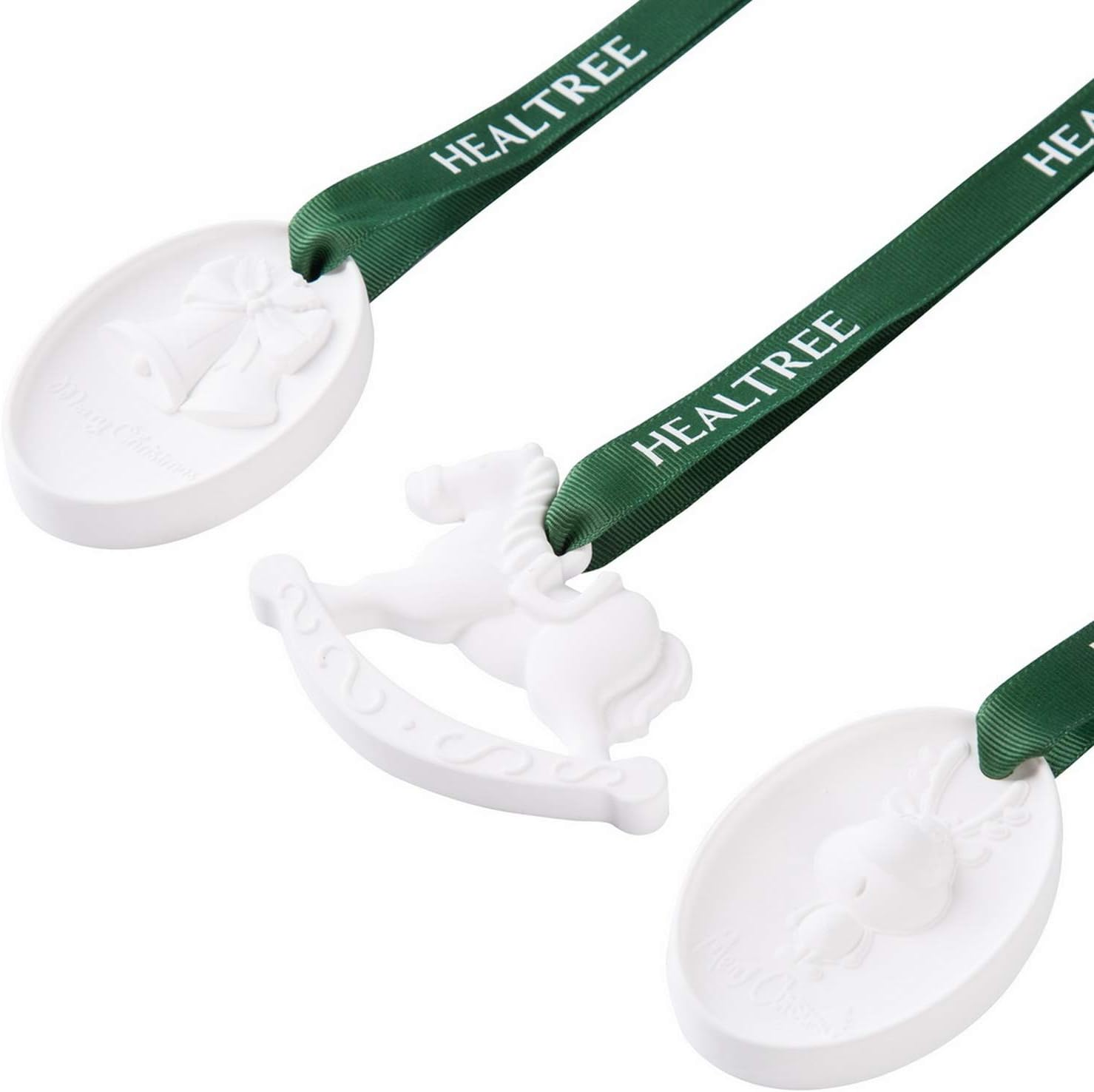 Aroma Diffuser - Christmas Tree Decorations for Essential Oils Disperse (Stone Reindeer, Horse, Christmas Bell Pendant), HEALTREE image number 2