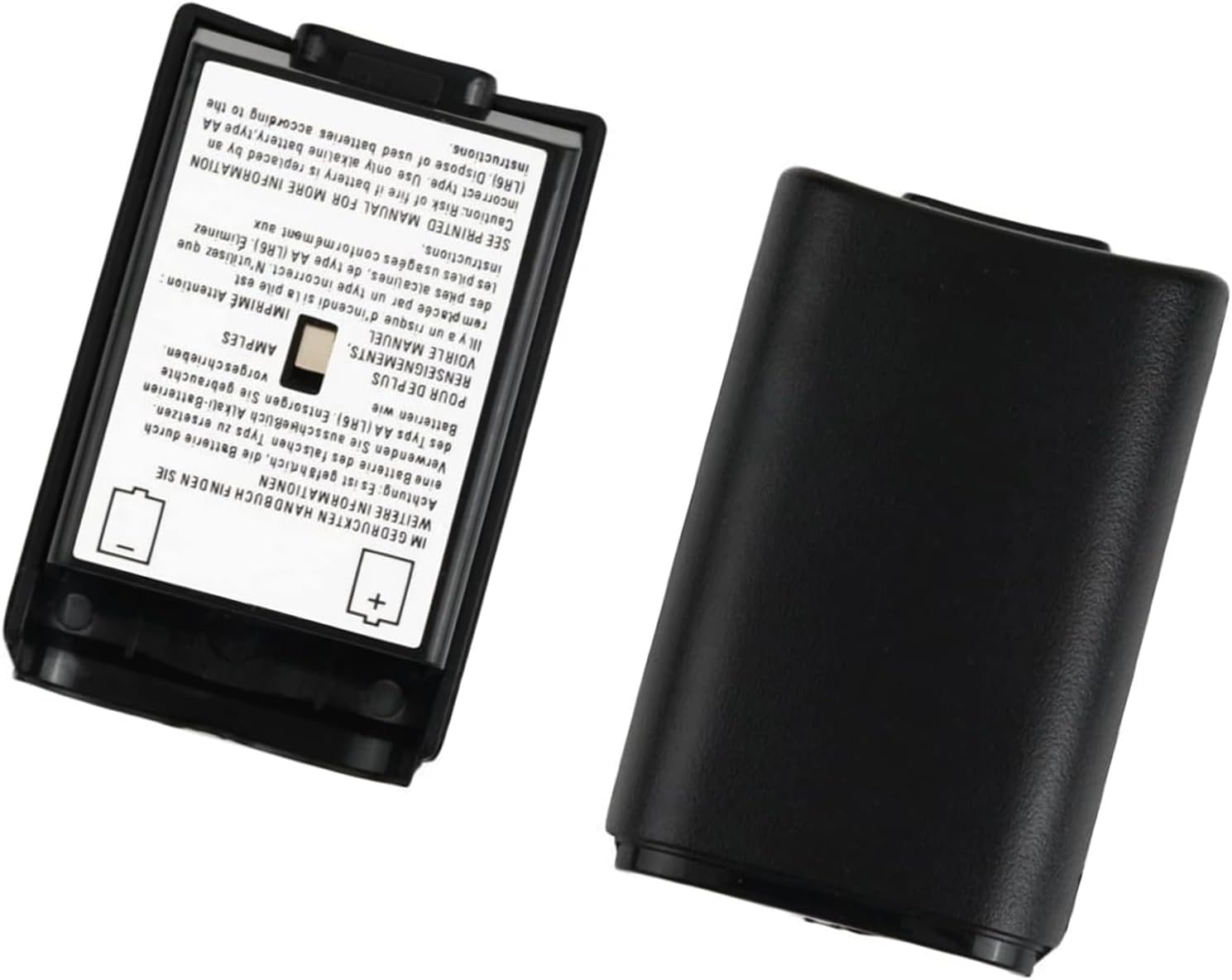 10 Pcs Battery Pack Cover Case Compatible with Xbox360 Wireless Controller(5&times;Black + 5&times;White) [Video Game] image number 2