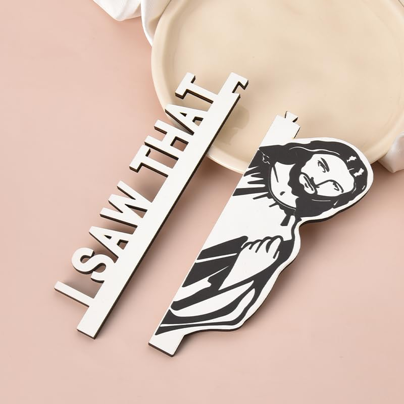 Door Frame Wall Decor Funny Window Corner Decoration Door Frame Corner Decoration Outdoor Home Decor Wood Christian Door Decorations Hanging Religious Door Hanger Fun Christmas Door Corner Sign - Left Door Corner Decor image number 5