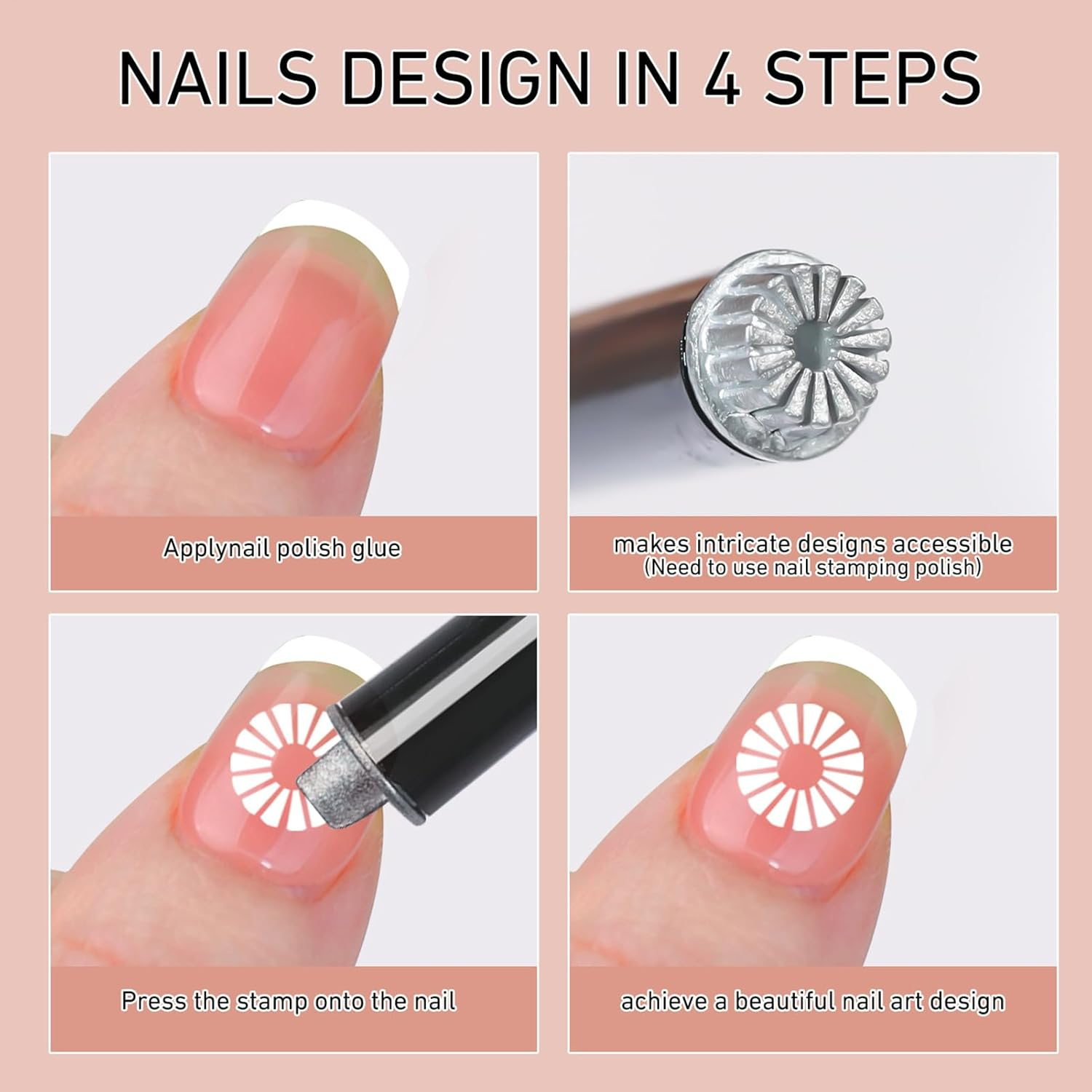 Gel Nail Stamp - Stamping Pens - Design Tools with Different Patterns Doodles Kit Professional Manicure Equipment for Women, Girls, Beginners image number 1