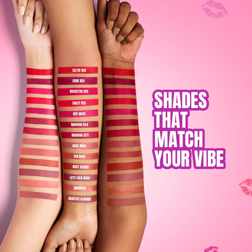 Elle 18 Color Pop Matte Lip Color|| R33|| Code Red|| 4.3 G image number 6