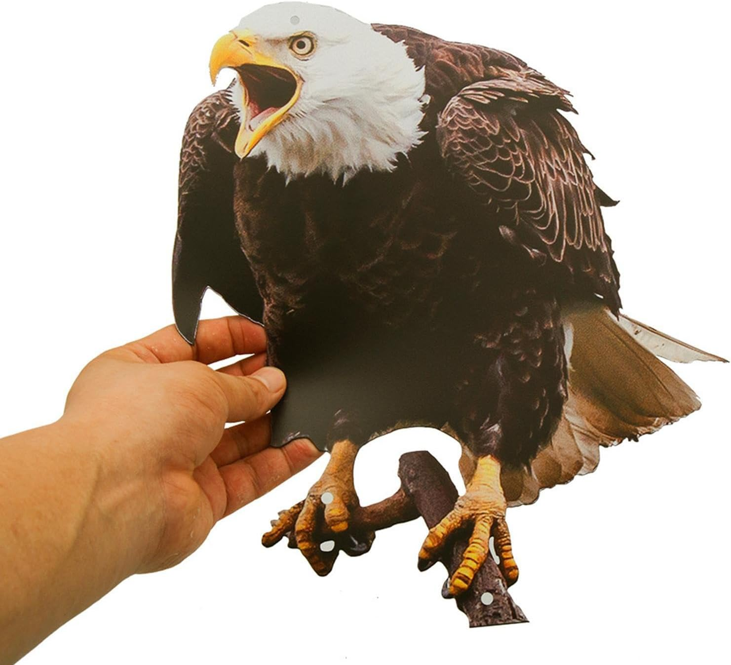 2 Pieces Hanging Hawk Bird Scarers for Gardens, Farm Protector Bird Scarer with Deterrents Reflective Tape, Pigeon Deterrents Scarers Hawk, Hawk Decoy to Scare Birds Away from Garage Home Roofs Ponds - C image number 5