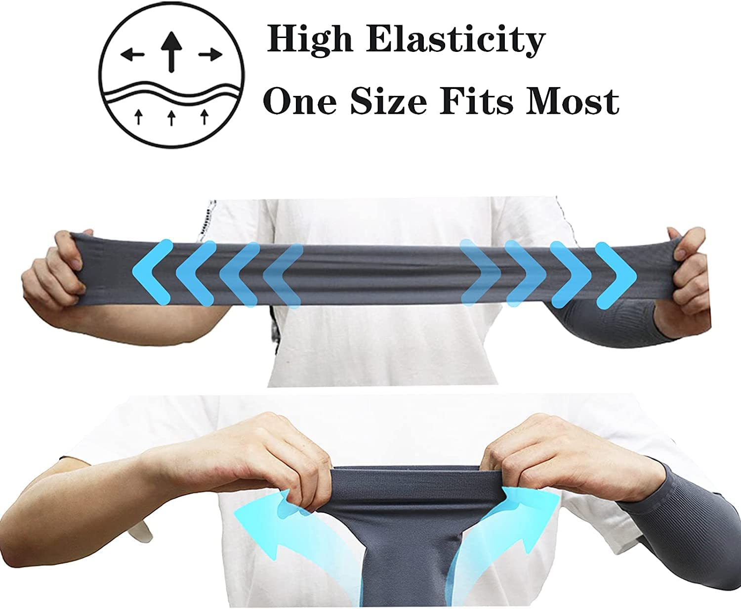 Cooling Arm Sleeves UV Sun Protection Unisex UPF 50 Sun Protection Sleeves for Athletic Sports, Cycling, Running, Football image number 3