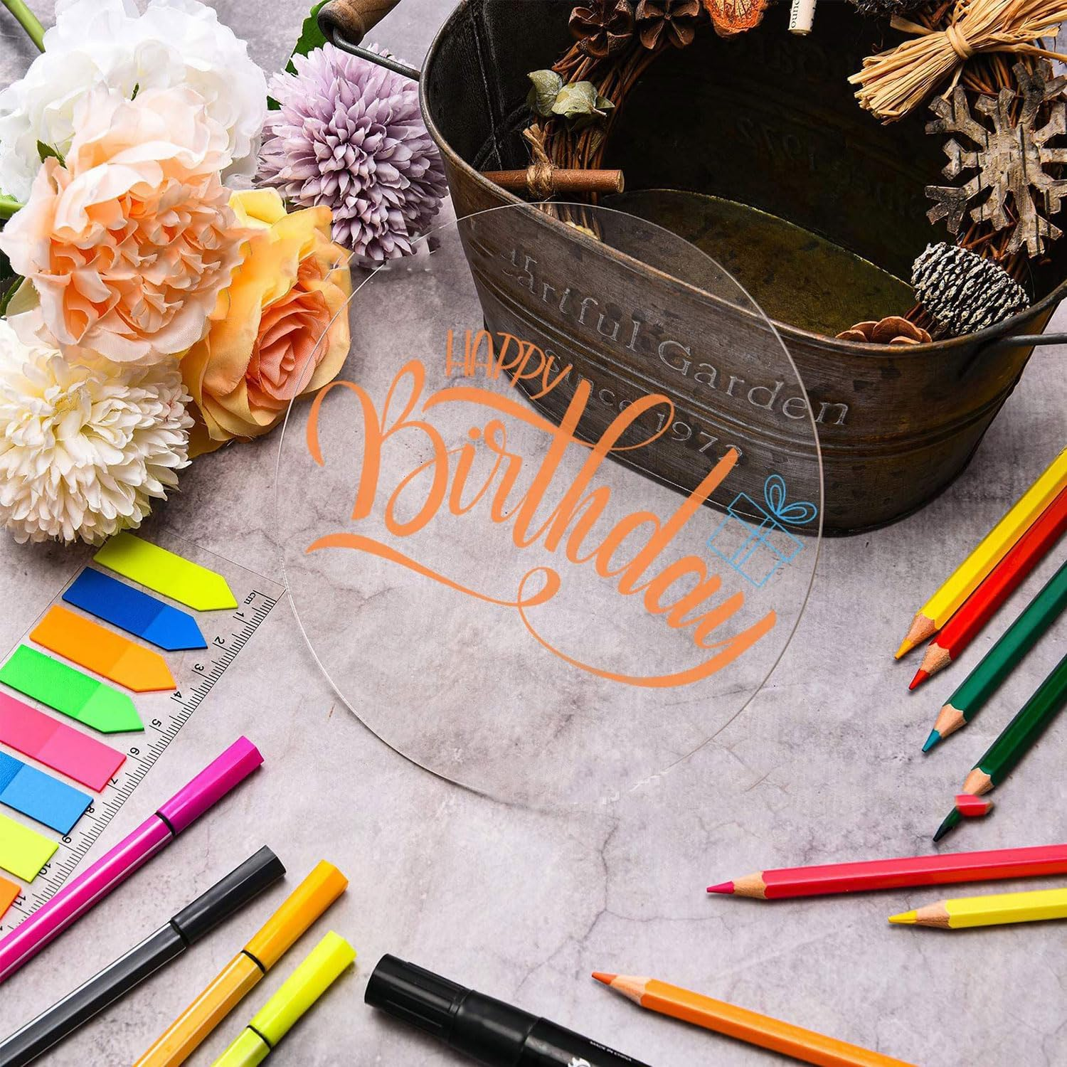 Yqkangzhu 40Pcs 10Cm/4In round Acrylic Sheet, Clear Transparent Disc, Acrylic Blanks for DIY Projects, Crafts, Signage image number 4