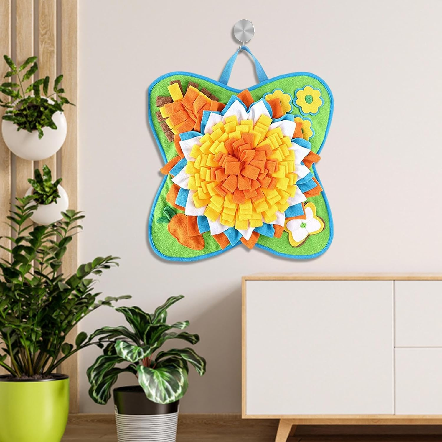 Foraging Mat for Dogs | Snuffle Feeding Dog Mat,Portable Interactive Feed Game for Boredom, Pet Treats Feeding Mat for Small Medium Rabbits Dogs Jmedic image number 2