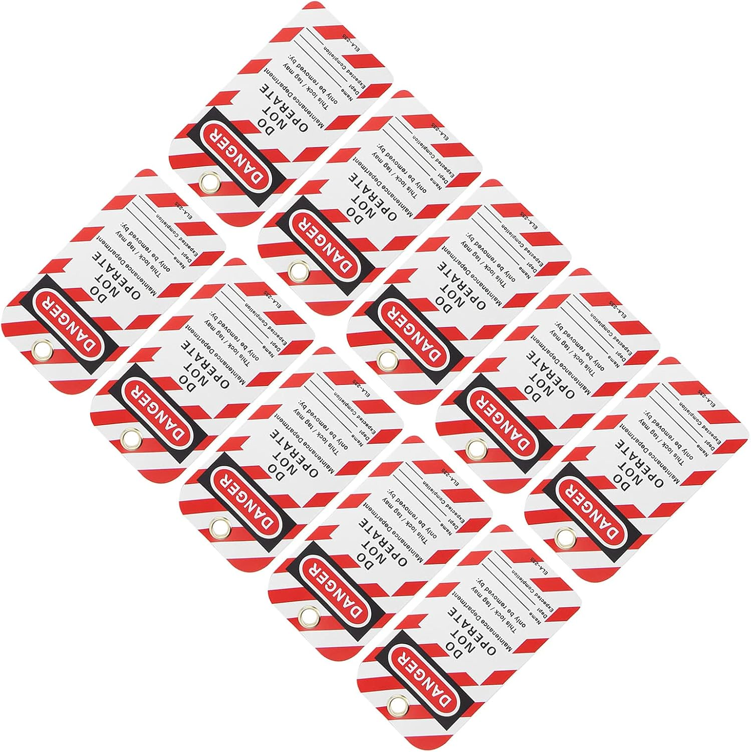 Industrial Lockout Tag Safety Warning PVC Label 10PCS for Coal image number 1