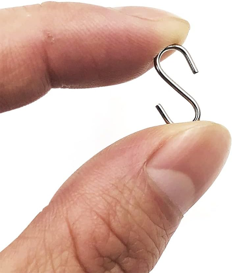 Sourceton 200Pcs 0.55 Inch S Hook Connectors, Mini Metal Hook, DIY Supplies, Curtain Hanging, Key Ring, Jewelry Connector, Pet Tag Hook image number 6