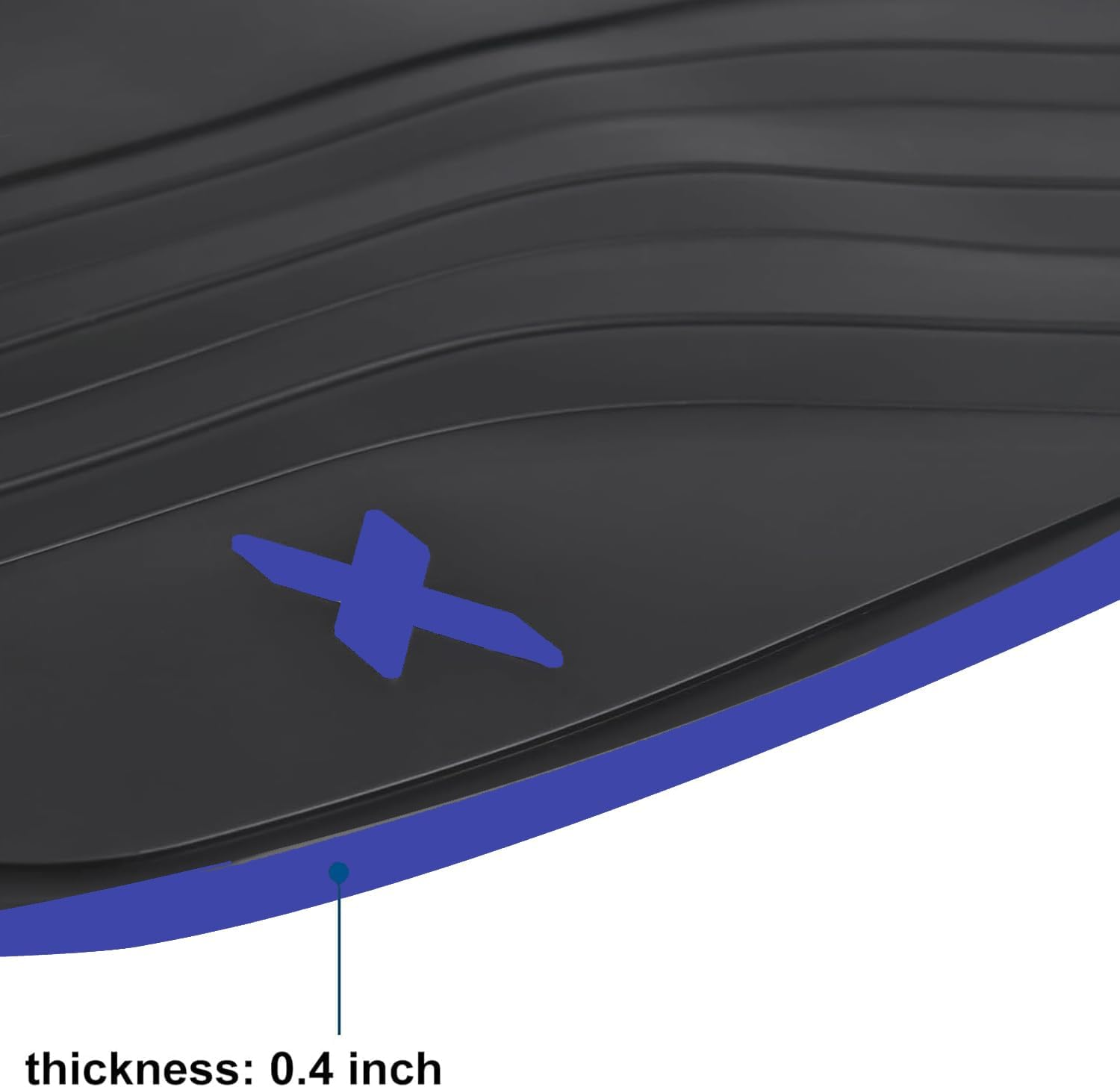 San Auto Car Floor Mat for BMW X3 G01 X4 G02 2018 2019 2020 2021 2022 2023 2024 Custom Fit Black Navy Blue Rubber Auto Floor Liners Set All Weather Protection Heavy Duty Odorless