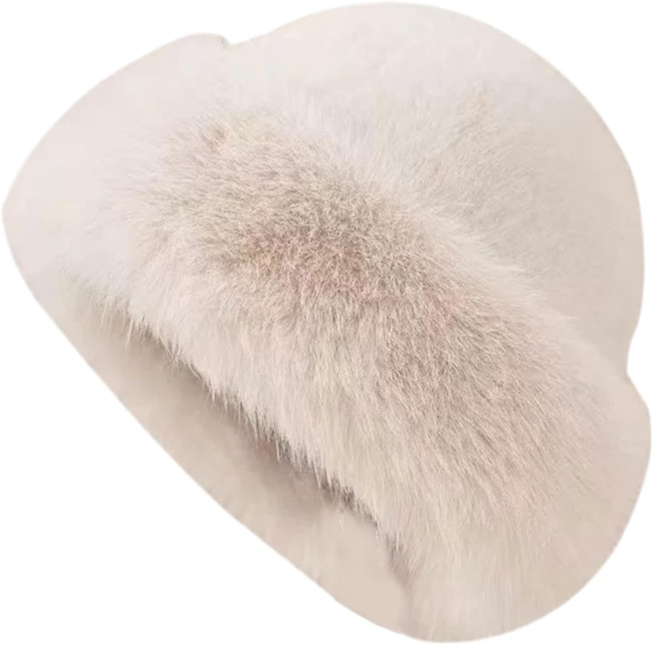 Kowaku Winter Faux Fur Hat Women Trendy Cossack Russian Hat for Camping Outdoor - Bean Paste Color image number 6