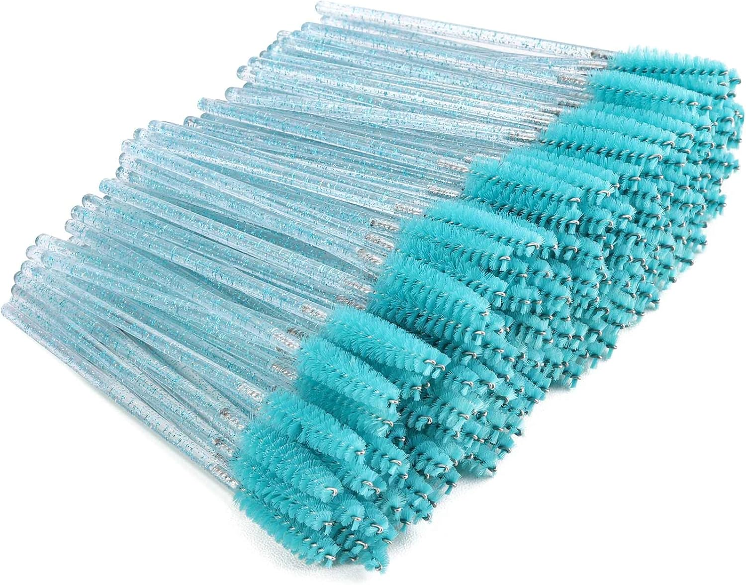 Tbestmax 300 Disposable Mascara Wands Eyelash Brush Spoolies for Eye Lash Extension, Eyebrow and Makeup Crystal