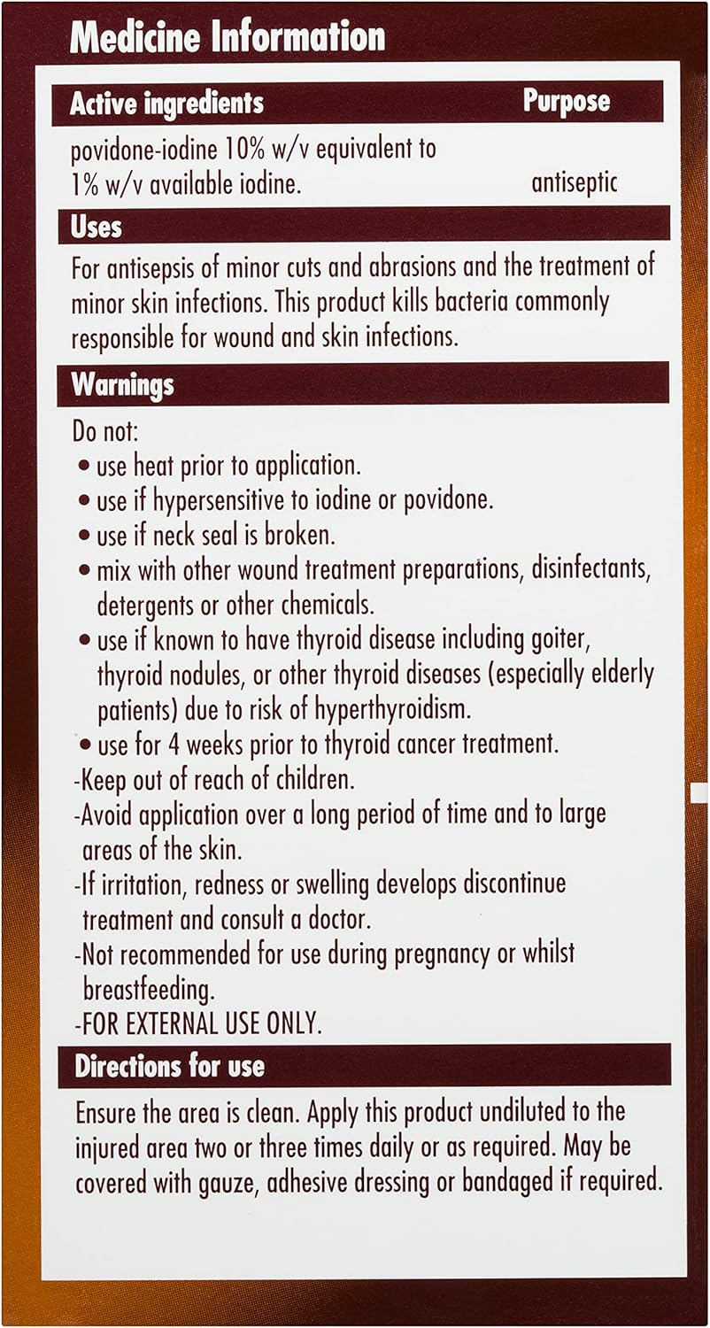 Betadine Antiseptic Topical Solution 100 Ml image number 1