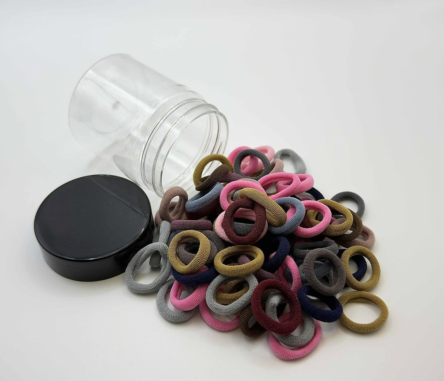 250Pcs High Elastic Hair Bands Hair Ties Ring, Soft and Gentle, Perfect for Babes & Kids,Come with Storage Jar (#12)