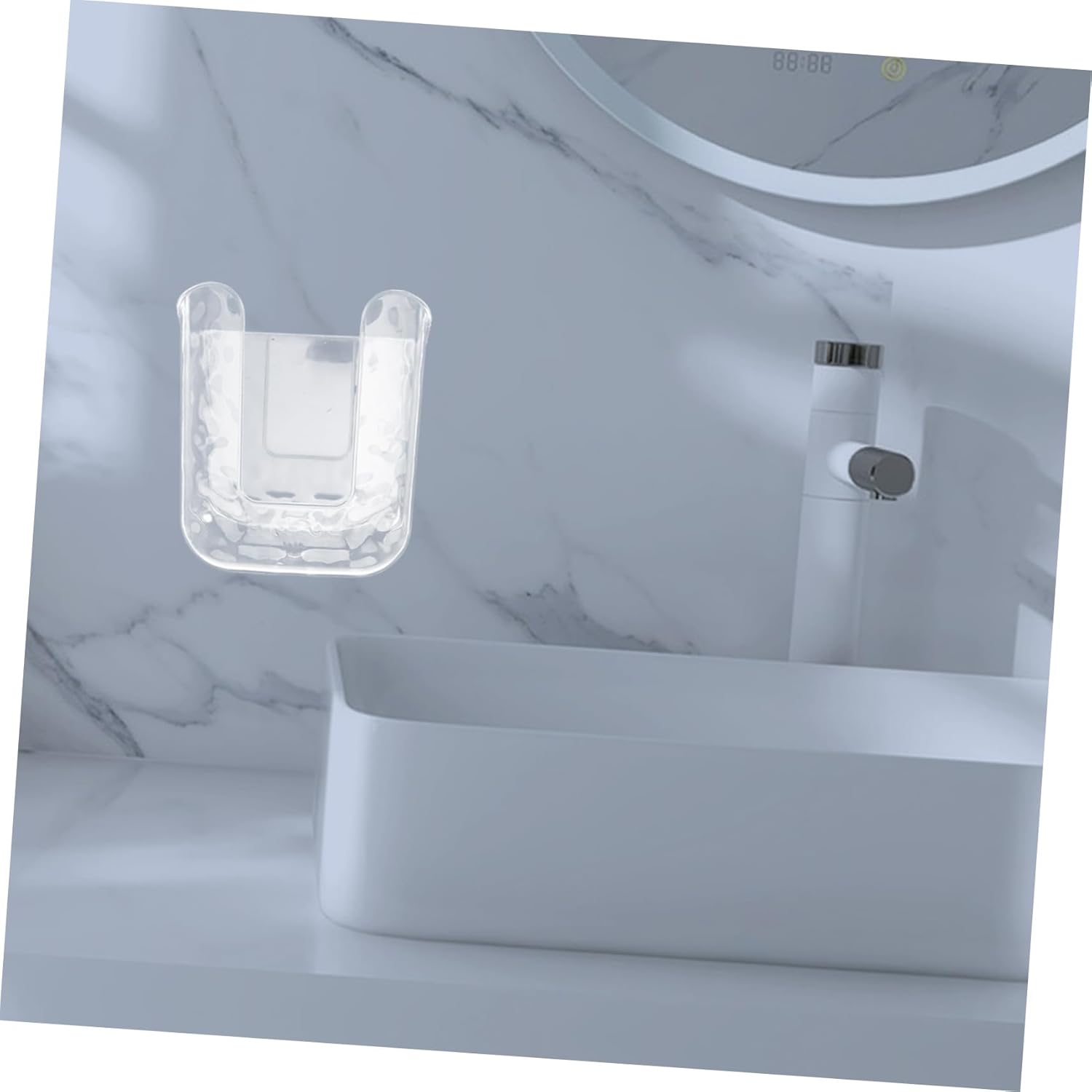 Hohopeti Toilet Paper Dispenser Modern Simple Wall-Mounted Tissue Box Tissue Dispenser for Bathroom image number 4