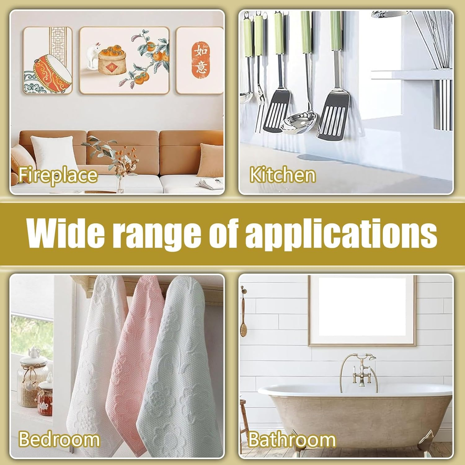 Picture Hanging Nails Kit, 120 Pcs Brass Head Picture Hanging Nails, Wall Decorative Nails for Photo Picture Frame Hanging