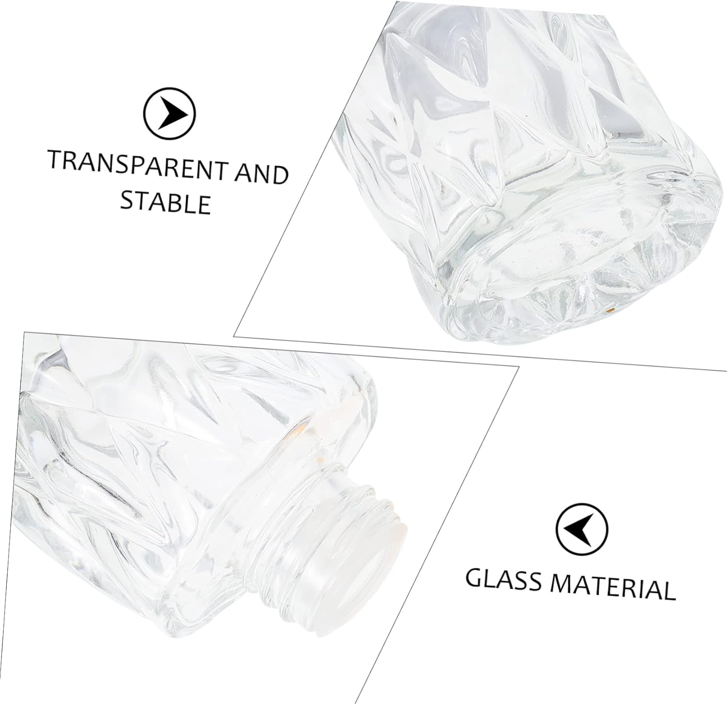 Glass Aromatherapy Bottles Multi-Functional Diffuser Empty Refillable Glass Containers Fragrance Release Jars for Home image number 2