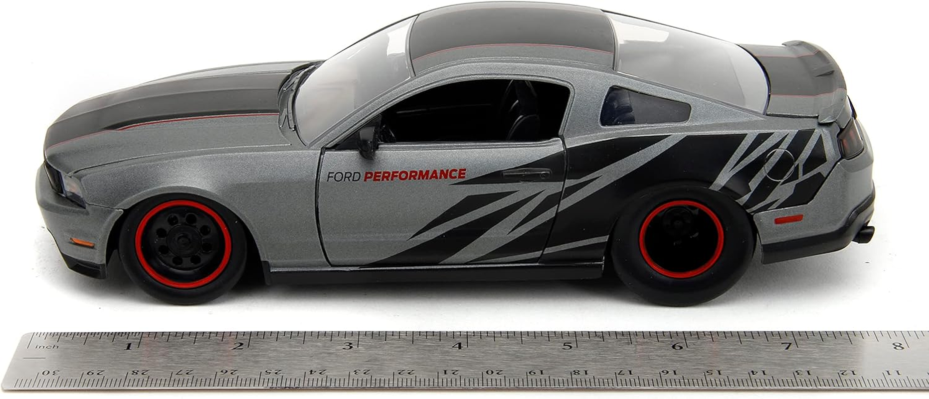 Big Time Muscle 1:24 2010 Ford Mustang GT Die-Cast Car, Toys for Kids and Adults(Charcoal Grey) image number 1