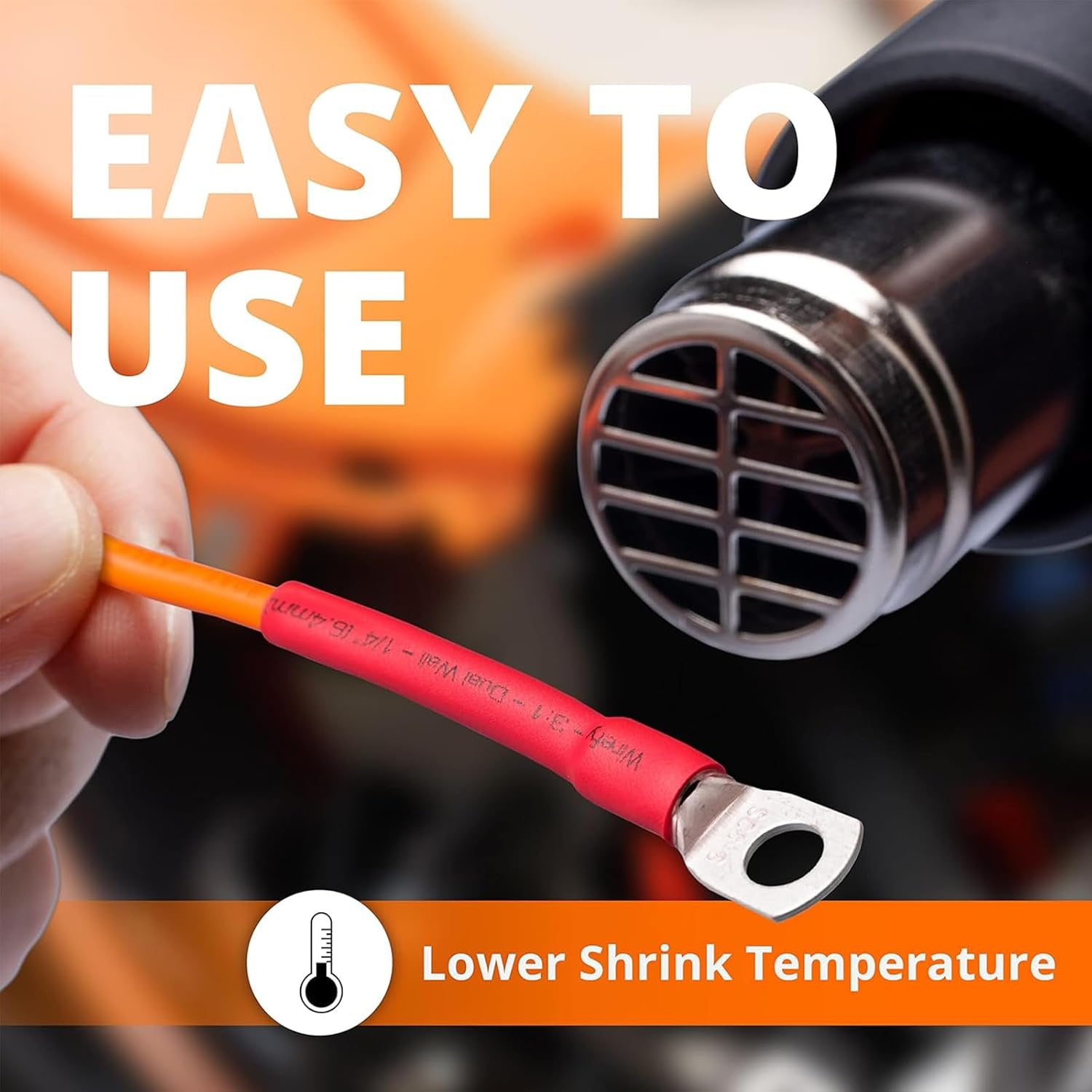 Snokay 400 PCS Heat Shrink Tubing Kit, 3:1 Adhesive-Lined Marine-Grade Heat Shrink Tubes with Storage Case, Waterproof for Automotive, Electrical, and Industrial Use, Black & Red